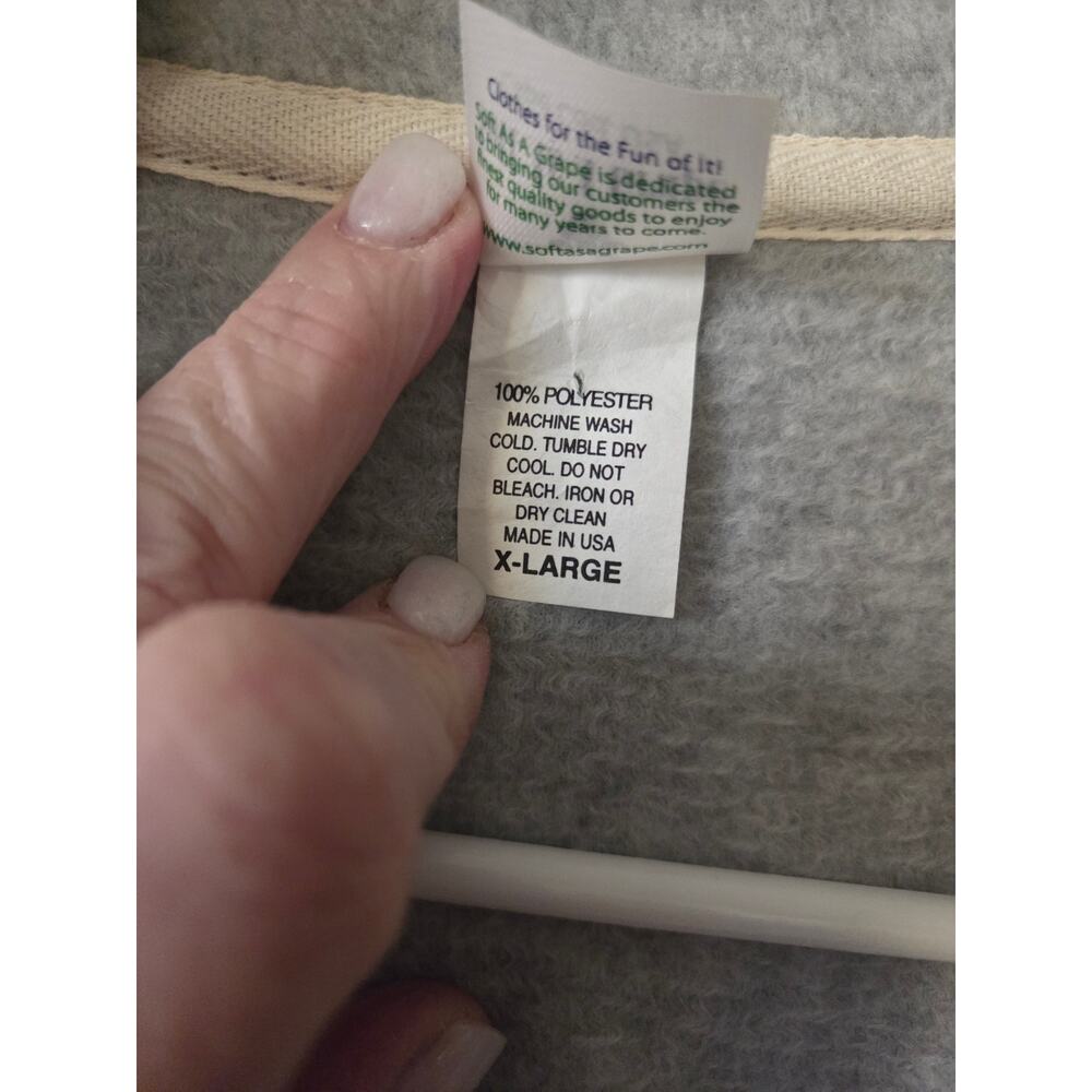 Soft As A Grape Xl Gray Button Up Cardigan Jacket… - image 6